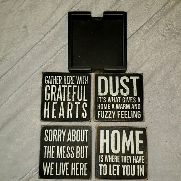 Primitives by Kathy Other - NWT- Brand New Set of 4 Coasters with Holder